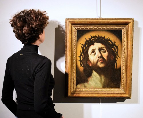 Antiquités - « Ecce Homo » Maître émilien du XVIIe siècle